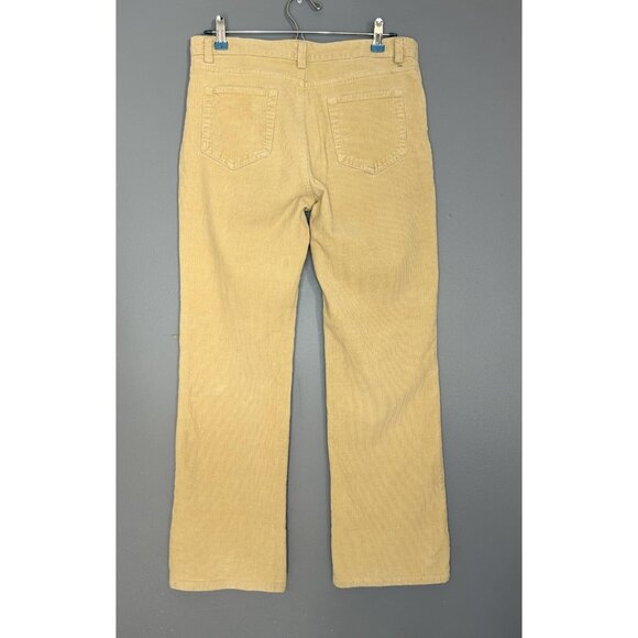Lands' End Corduroy Pants Womens 10 Tan Straight Leg Stretch Mid Rise Very Soft - Picture 2 of 12